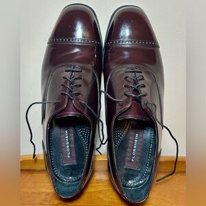 Florsheim Oxford Mens Shoes Size 9.5 D Burgundy Lexington Cap Toe 17067-05